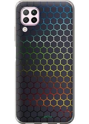 Чехол на huawei nova 6se переливающиеся соты "498u-1823-10746"