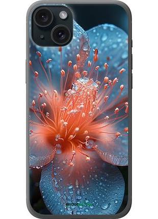 Чехол на iphone 15 plus роса на цветке "6039u-3097-10746"