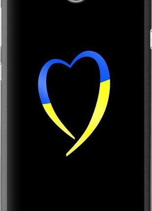 Чехол на huawei y5 ii жёлто-голубое сердце "885u-496-10746"