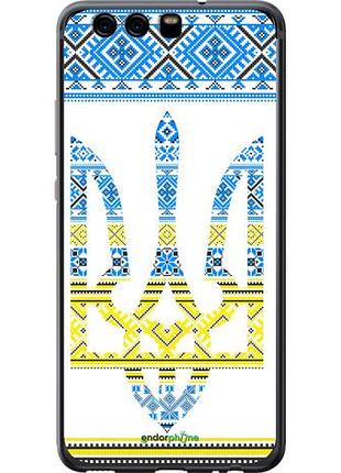 Чехол на huawei p10 герб - вышиванка желто-голубая "1197u-780-10746"
