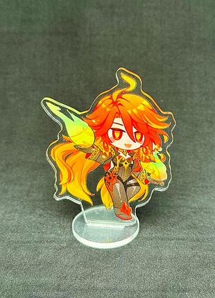 Акриловая коллекционная фигурка геншин импакт - genshin impact chibi (мувика) 10 см