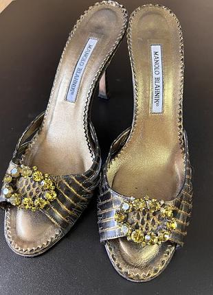 Мюлі шкіряні manolo blahnik, 39 р.