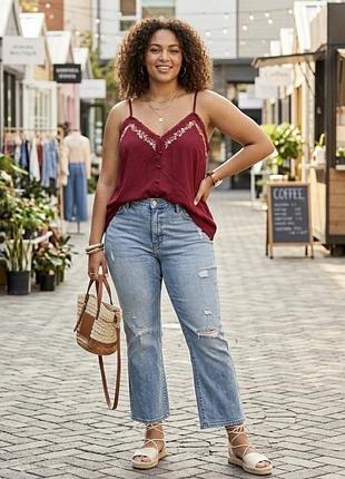 Легка блузка майка із вишивкою 2xl xxl