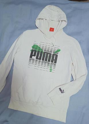 Коттоновый свитшот,худи с карманами,s-m,puma