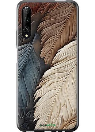 Чехол на huawei p smart pro листья в стиле бохо "5643u-1906-10746"