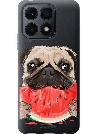 Чехол на huawei honor x8a мопс и арбуз "4665u-2963-10746"