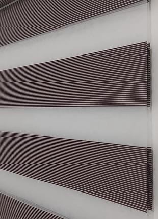 Рулонная штора день-ночь вм-2305 тёмно-коричневый 525*1800