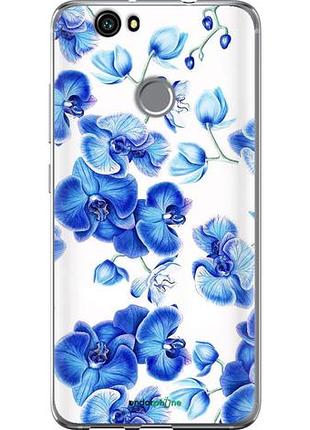 Чехол на huawei nova голубые орхидеи "4406u-439-10746"