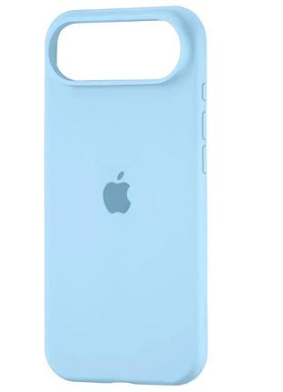 Чехол fiji silicone case для apple iphone 17 air бампер накладка soft touch с микрофиброй sky blue