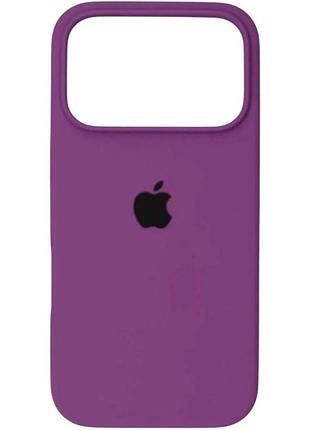 Чехол fiji silicone case для apple iphone 17 pro бампер накладка soft touch с микрофиброй purple