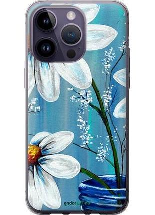 Чехол на iphone 14 pro max красивые арт-ромашки "4031u-2667-10746"