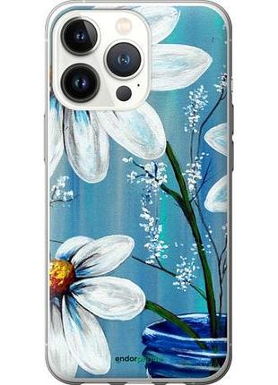 Чехол на iphone 13 pro красивые арт-ромашки "4031u-2372-10746"