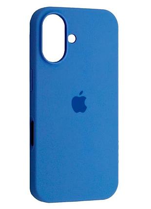 Чохол fiji silicone case для apple iphone 17 бампер накладка soft touch з мікрофіброю marine blue