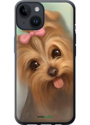 Чехол на iphone 14 нарисованный йоркширский терьер "928u-2648-10746"