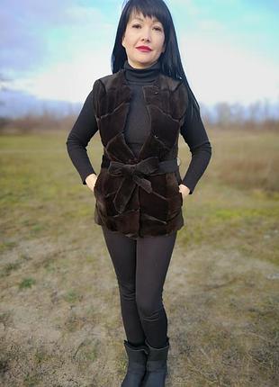 Жилетка безрукавка со стриженой норки р. xs wilvorst