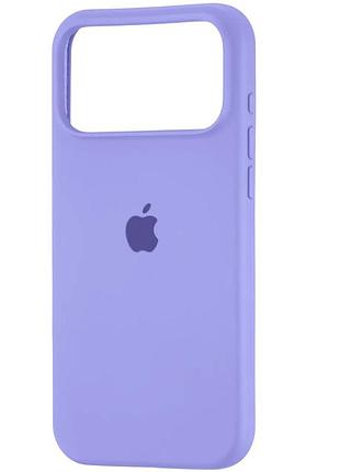 Чехол fiji silicone case для apple iphone 17 pro бампер накладка soft touch с микрофиброй light purple