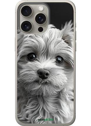 Чехол на iphone 15 pro max мальтипу на чорном фоне "6156u-3098-10746"