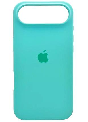 Чехол fiji silicone case для apple iphone 17 air бампер накладка soft touch с микрофиброй ice sea blue