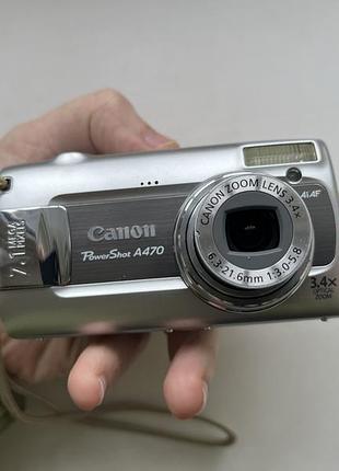 Легендарний фотоаппарат y2k камера 2000х canon powershot a470 7.1mp стан + карта 2гб