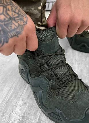 Военные кроссовки lowa олива, тактические кроссовки хаки gore-tex, армейские кроссовки летние зсу 41