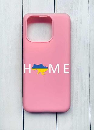 Матовый розовый чехол на xiaomi redmi note 13 pro 4g дом украина (принт 73)