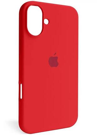 Чехол fiji silicone case для apple iphone 16 бампер накладка soft touch с микрофиброй red