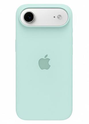 Чехол fiji silicone case для apple iphone 17 air бампер накладка soft touch с микрофиброй emerald