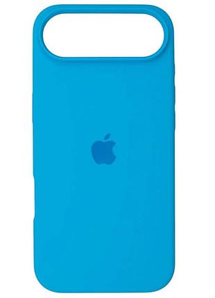 Чехол fiji silicone case для apple iphone 17 air бампер накладка soft touch с микрофиброй marine blue