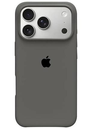 Чехол fiji silicone case для apple iphone 17 pro бампер накладка soft touch с микрофиброй cocao