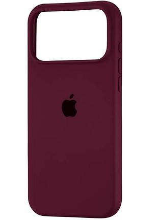 Чохол fiji silicone case для apple iphone 17 pro max бампер накладка soft touch з мікрофіброю plum