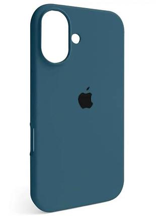 Чехол fiji silicone case для apple iphone 17 бампер накладка soft touch с микрофиброй cosmos blue