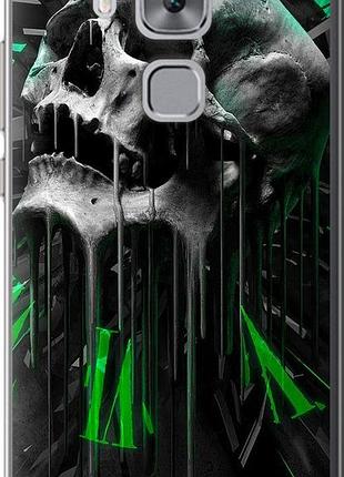 Чехол на huawei nova plus череп-часы "4100u-961-10746"