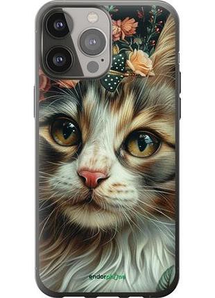 Чехол на iphone 13 pro max cats and flowers "6069u-2371-10746"