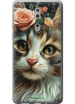 Чехол на nokia 8 cats and flowers "6069u-1115-10746"