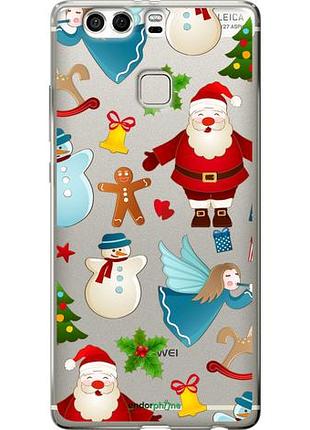 Чехол на huawei p9 plus новогодний 1 "4614u-300-10746"