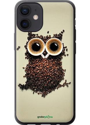 Чехол на iphone 12 mini сова из кофе "777u-2071-10746"