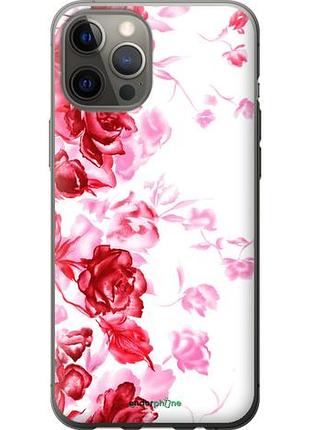 Чехол на iphone 12 pro max нарисованные розы "724u-2054-10746"