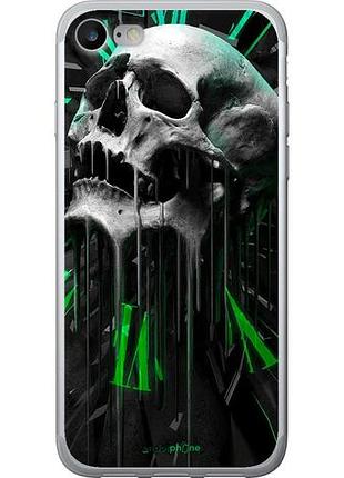 Чехол на iphone se 2020 череп-часы "4100u-2013-10746"