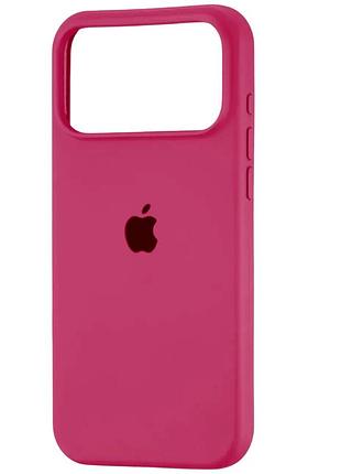 Чохол fiji silicone case для apple iphone 17 pro max бампер накладка soft touch з мікрофіброю garnet