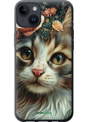 Чехол на iphone 14 plus cats and flowers "6069u-2645-10746"
