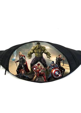 Поясная сумка бананка мстители марвел (avengers gb 01) gear bag черная