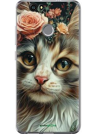 Чехол на huawei nova cats and flowers "6069u-439-10746"