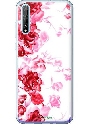 Чехол на huawei p smart s нарисованные розы "724u-1813-10746"