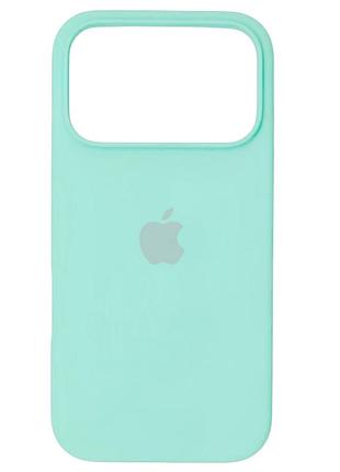 Чехол fiji silicone case для apple iphone 17 pro max бампер накладка soft touch с микрофиброй emerald