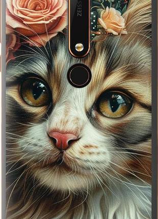 Чехол на nokia 6 2018 cats and flowers "6069u-1386-10746"