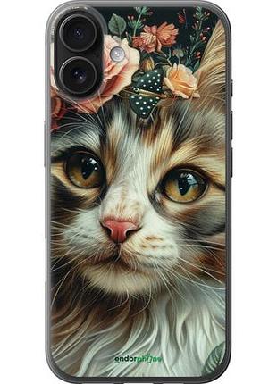 Чехол на iphone 16 plus cats and flowers "6069u-3714-10746"