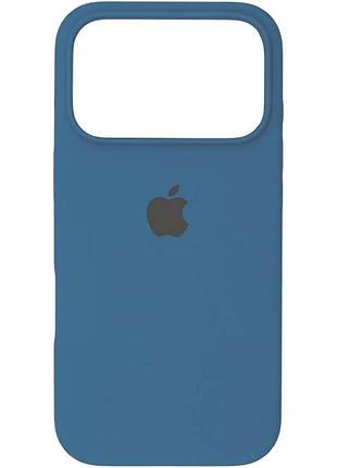 Чехол fiji silicone case для apple iphone 17 pro бампер накладка soft touch с микрофиброй cosmos blue