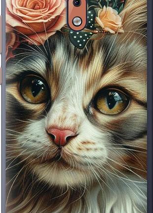 Чехол на nokia 2.1 cats and flowers "6069u-1532-10746"