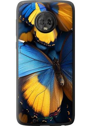 Чохол на motorola moto g6 жовто-блакитні метелики "6046u-982-10746"