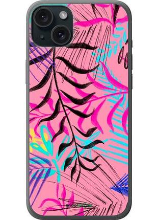 Чехол на iphone 15 plus растительный узор 2 "4740u-3097-10746"